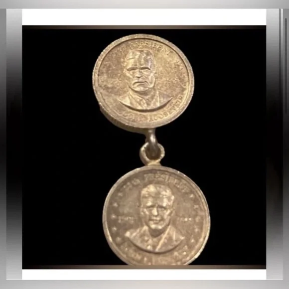 Vintage Sterling Silver Miniature US Coin Pierced Earrings #8181 - Picture 3 of 7